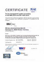 DIN EN ISO 9001 Certificat anglais