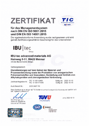 DIN EN ISO 9001 Certificat allemand